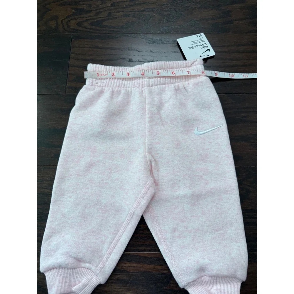 Nike Kids 2-Piece Fleece Sweatshirt Jogger Set Pink Foam Heather 9M 56M188-AAR